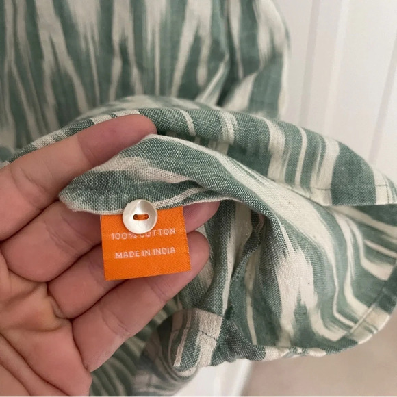 Oliphant Pocket Dress Tashkent Green White - Picture 6 of 6